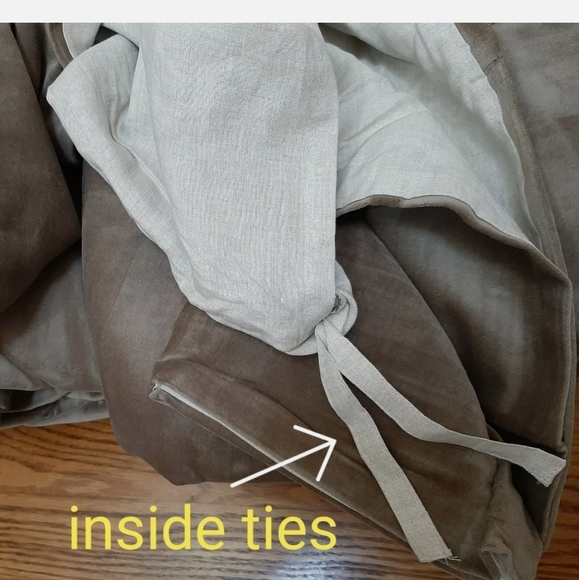 Williams Sonoma QUEEN Velvet Linen Duvet Cover - Picture 12 of 16